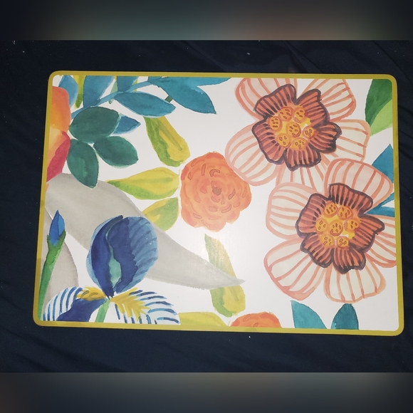 : MacKenzie Childs Flower design table mats set of 4 read description - Picture 4 of 16